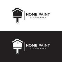 Paint brush and roll logo template creative design for home and city service. vector