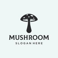 Unique organic mushroom farm creative logo template design with modern concept.Vector illustration. vector