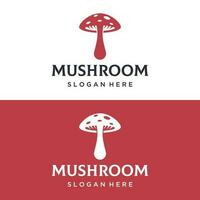 Unique organic mushroom farm creative logo template design with modern concept.Vector illustration. vector