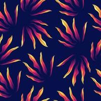 Colorful Seamless Floral Pattern with Gradient Style. Hand Drawn Flower Motif for Fashion, Wallpaper, Wrapping Paper, Background, Fabric, Textile, Apparel, and Card Design vector
