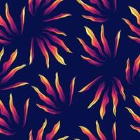 Colorful Seamless Floral Pattern with Gradient Style. Hand Drawn Flower Motif for Fashion, Wallpaper, Wrapping Paper, Background, Fabric, Textile, Apparel, and Card Design vector