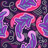 sin costura floral modelo en retro 90s estilo. linda botánico contemporáneo modelo. de moda y maravilloso gráficos para moda, fondo de pantalla, envase papel, fondo, imprimir, tela, textil y vestir vector