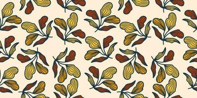 Exotic Seamless Floral Pattern with Vintage Style. Hand Drawn Flower Motif for Fashion, Wallpaper, Wrapping Paper, Background, Fabric, Textile, Apparel, and Card Design vector