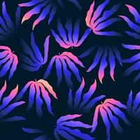 Colorful Seamless Floral Pattern with Gradient Style. Hand Drawn Flower Motif for Fashion, Wallpaper, Wrapping Paper, Background, Fabric, Textile, Apparel, and Card Design vector