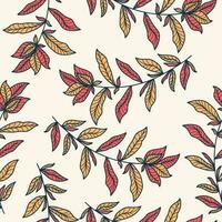 Exotic Seamless Flower Pattern with Vintage Style. Hand Drawn Floral Motif for Fashion, Wallpaper, Wrapping Paper, Background, Fabric, Textile, Apparel, and Card Design vector