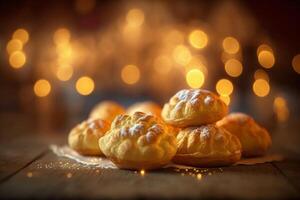 Savory Gougeres Classic French Cheese Puffs with Gruyere and Herbs photo