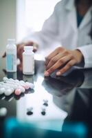 Medication Treatment Discussion Close-Up on Doctors' Hands photo