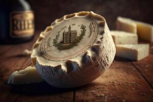 Brie de Meaux Cheese from the Brie Region of France photo