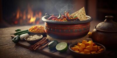 The Delicious Aromas and Flavors of Mexican Cuisine in a Still Life photo