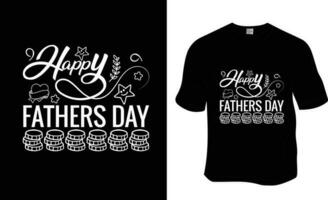 contento padres día, del padre día, y papá amante camiseta diseño. Listo a impresión para vestir, póster, y ilustración. moderno, simple, letras camiseta vector