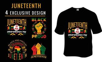 Juneteenth, Black History Month, black freedom T-shirt Design.Ready to print for apparel, poster, and illustration. Modern, simple, lettering. vector