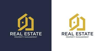 minimalist real estate logo vector design