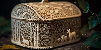 Exquisite Craftsmanship Traditional Russian Birch Bark Products photo