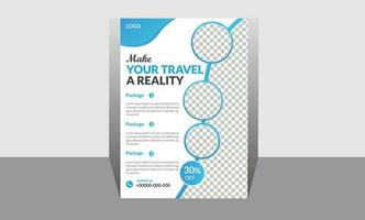 Free vector holiday beach flyer design Vacation travel wonderful flyer design template for modern company. summer vacation travel flyer template.
