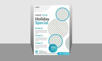 Travel agency Holidays print template Brochure design, cover modern layout, poster, flyer in A4 Travel poster or flyer design. vector