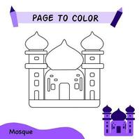 página educación niños para color zakat vector