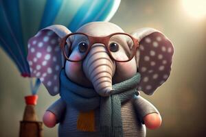 Adventures with Specs A Playful Elephant and a Hot Air Balloon Ride photo