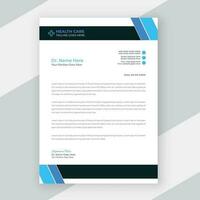 Professional creative and corporate medical letterhead template design for your business vector