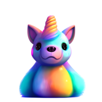 carino unicorno arcobaleno colorato generato ai png