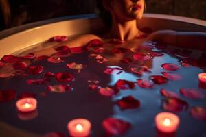 Relaxing Soak in a Rose Petal Hot Tub The Ultimate Spa Experience photo