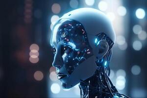 Revolutionizing Robotics with AI Conceptual Illustration photo