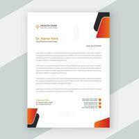 Creative and modern healthcare medical doctor or nurse letterhead design vector