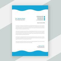 Flat medical healthcare letterhead design template vector