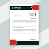 Professional creative and corporate medical letterhead template design for your business vector