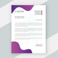 Medical Healthcare Business and Office Letterhead Template Design vector