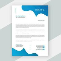 Professional doctor business medical service office letterhead template vector