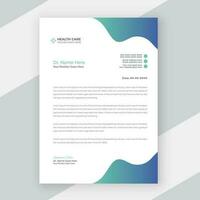 Medical healthcare doctor letterhead pad template design vector