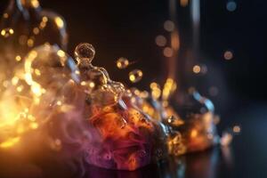 Vibrant 3D Illustration Depicting the Chemical Process of Combustion in Action photo