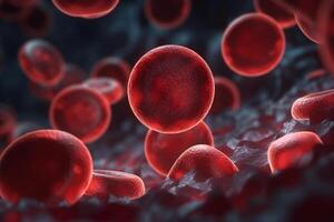 Vivid View of Red Blood Cells Under the Microscope photo