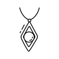 Illustration vector graphic of the Pendant Necklace