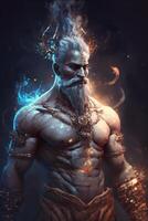 Majestic Portrait of Indra, the King of the Elements photo