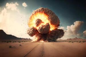 Devastating Nuclear Explosion Unleashes Its Destructive Power in the Desert photo