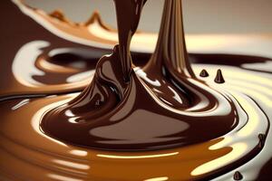 Illustration closeup of melted chocolate photo