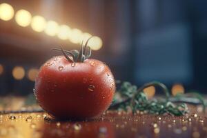 Glowing Tomatoes Cultivation under Artificial UV Light for Optimal Growth and Nutrition photo