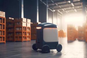 Automated Warehouse Management AI-Controlled Robotics for Efficient Inventory Handling photo