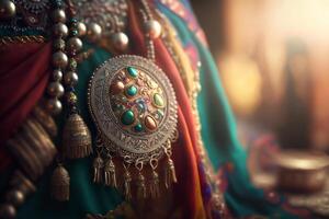 hippie - indio joyería - étnico accesorios para Libre de espíritu amantes de la moda ai generado foto