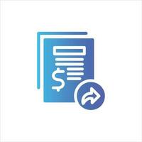 invoice in flat design style vector