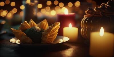 Celebrating the Feast of the Presentation Still Life with Candles for Dia de la Candelaria photo