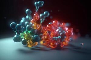 Vivid 3D illustration depicting enzyme catalysis in action photo