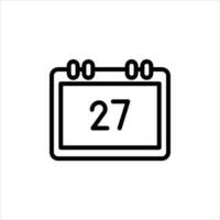 calendar in flat design style vector