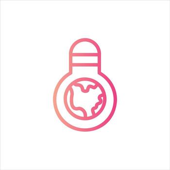 light bulb in flat design style vector