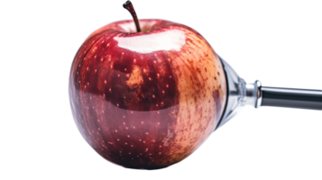 Realistic Ripe Apple with Corer Tool on Background, Perfect for A Healthy Snack . png