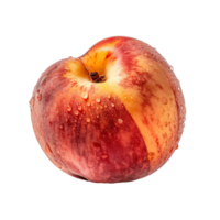 saftig rot Apfel mit Tröpfchen von Wasser, perfekt zum ein gesund Snack generativ ai. png