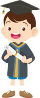 cute graduate students in graduate education with hat diploma ,certificate cartoon png