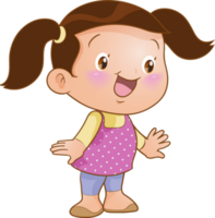 cute little children girl or kids cartoon character png