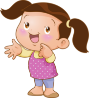 cute little children girl or kids cartoon character png